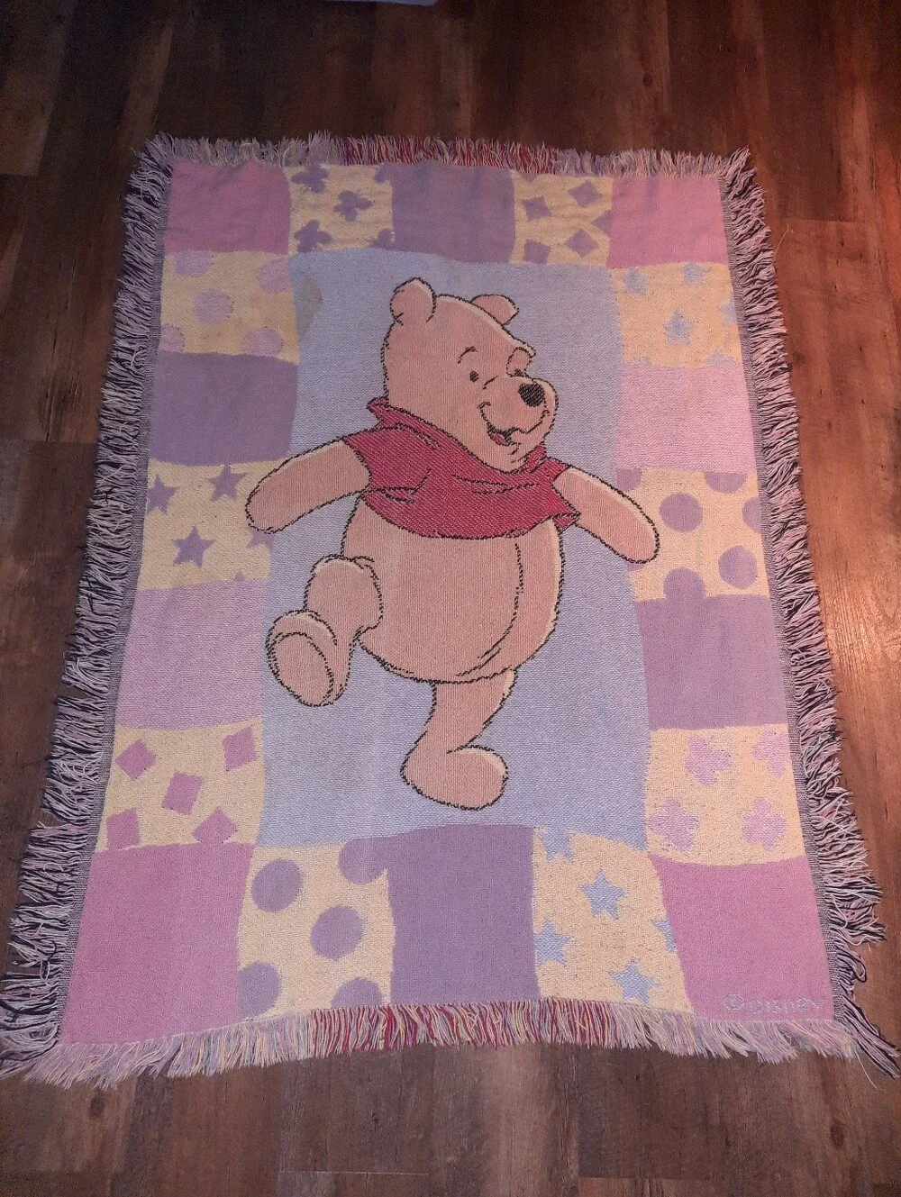 90s Winnie the Pooh Tapestry Blanket